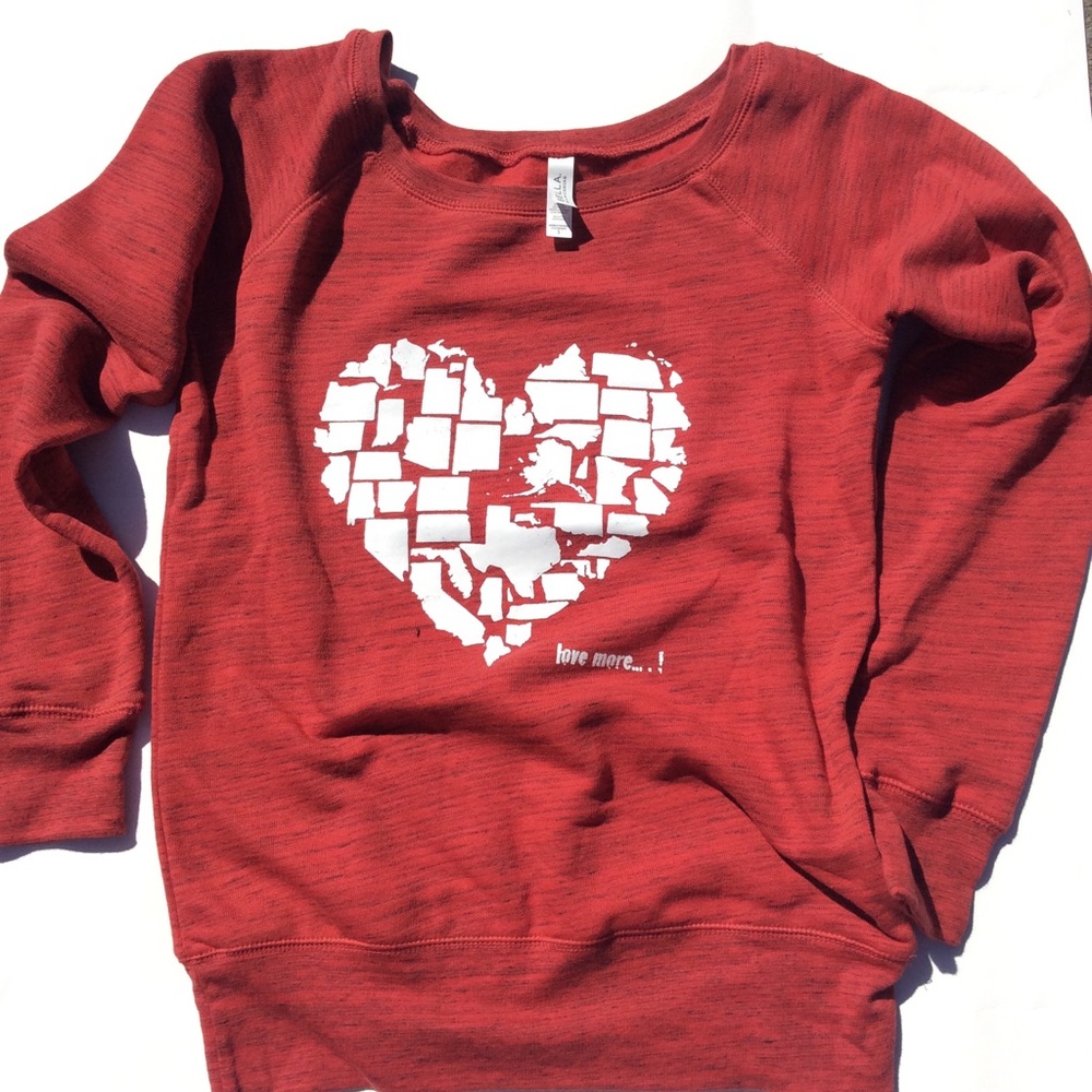 Women’s sponge fleece wide neck sweatshirt